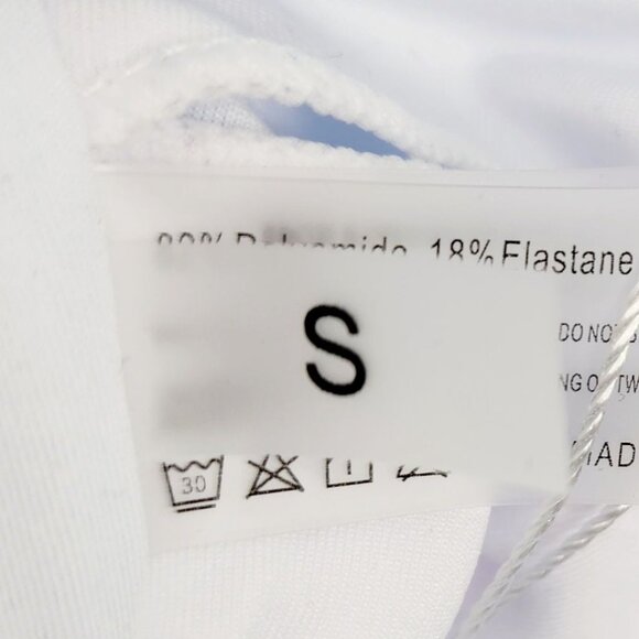 One-Shoulder Cutout Sky Blue Bikini Set Gold Ring Womens Swimwear Size S - Picture 3 of 7